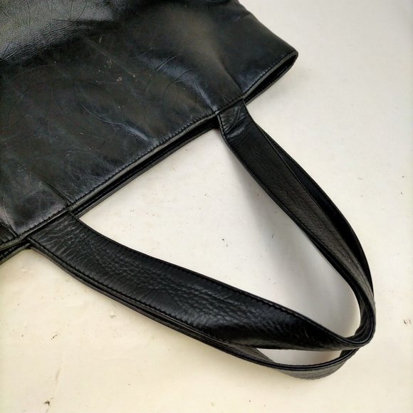 CHANEL Timeless Bag Lambskin Cc Black Cowhide Leather Tote - Picture 10 of 14